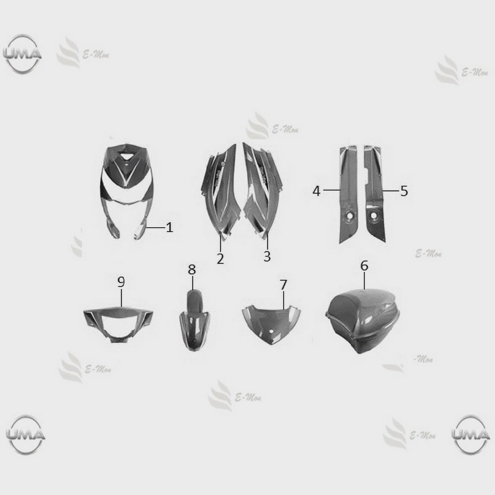 E-MON DUO-BIKE FAR MUHAFAZASI (KIRMIZI)