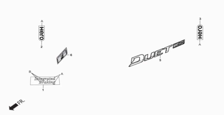 HERO DUET 125 (DUET 125) STIKER SOL (DUET125)