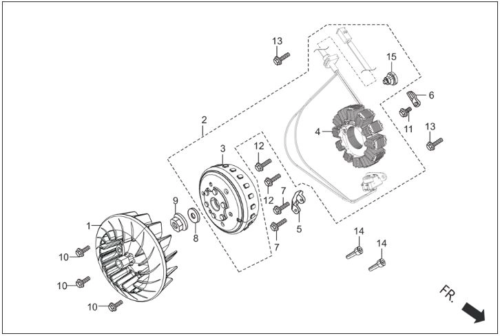 HERO DASH 125 (DSH125E5) STATOR