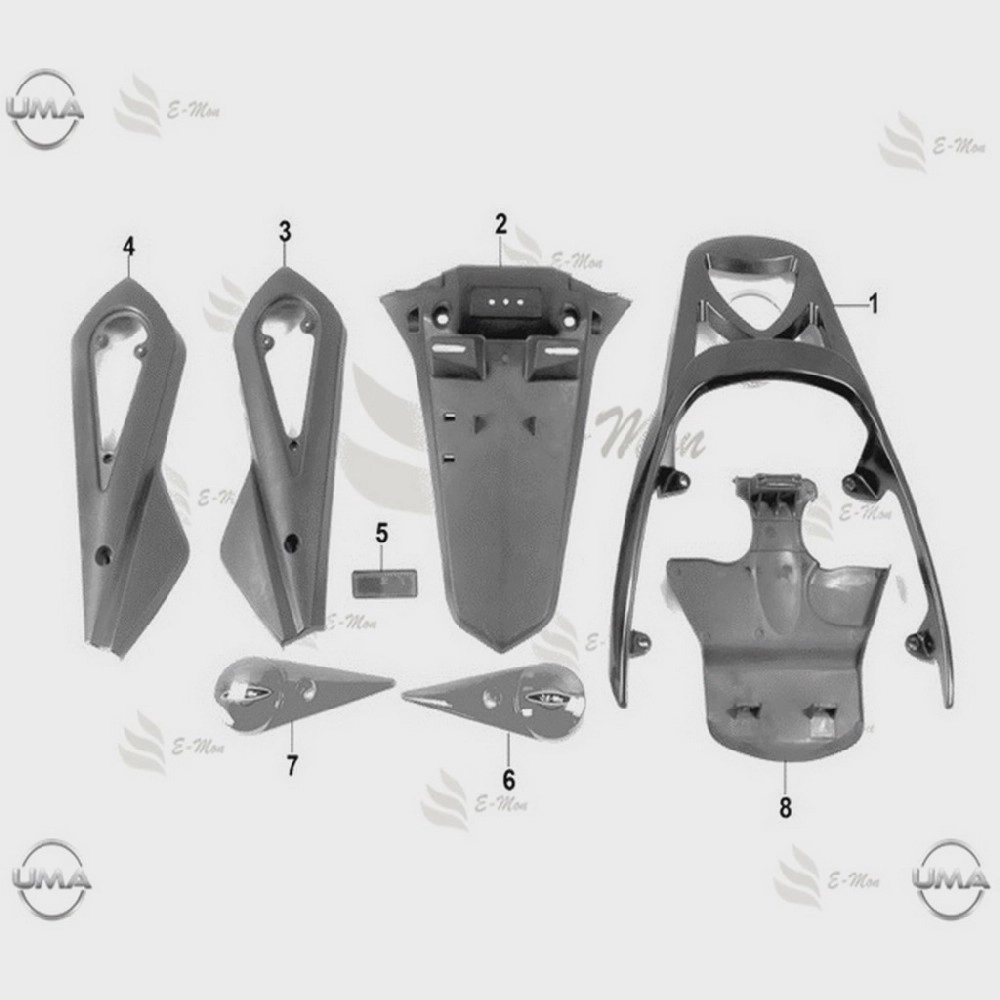 E-MON MIRACLE 3.0 ARKA CAMURLUK KUYRUGU ALT PLASTIK
