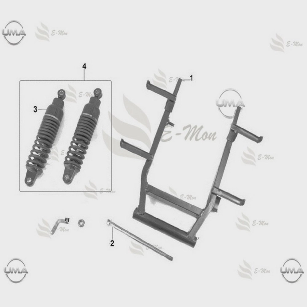 E-MON MIRACLE 3.0 ARKA AMORTISOR (SIYAH)