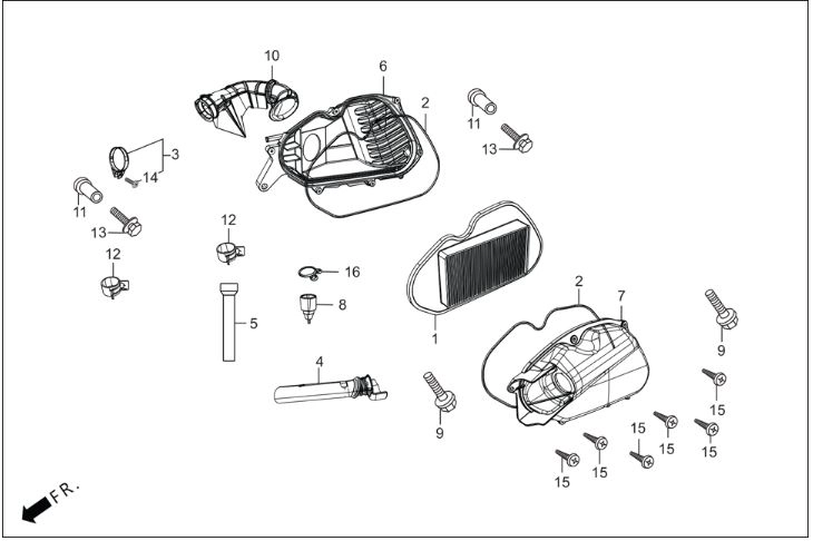 HERO DASH 110 (Euro 5) HAVA FILTRE GOVDE