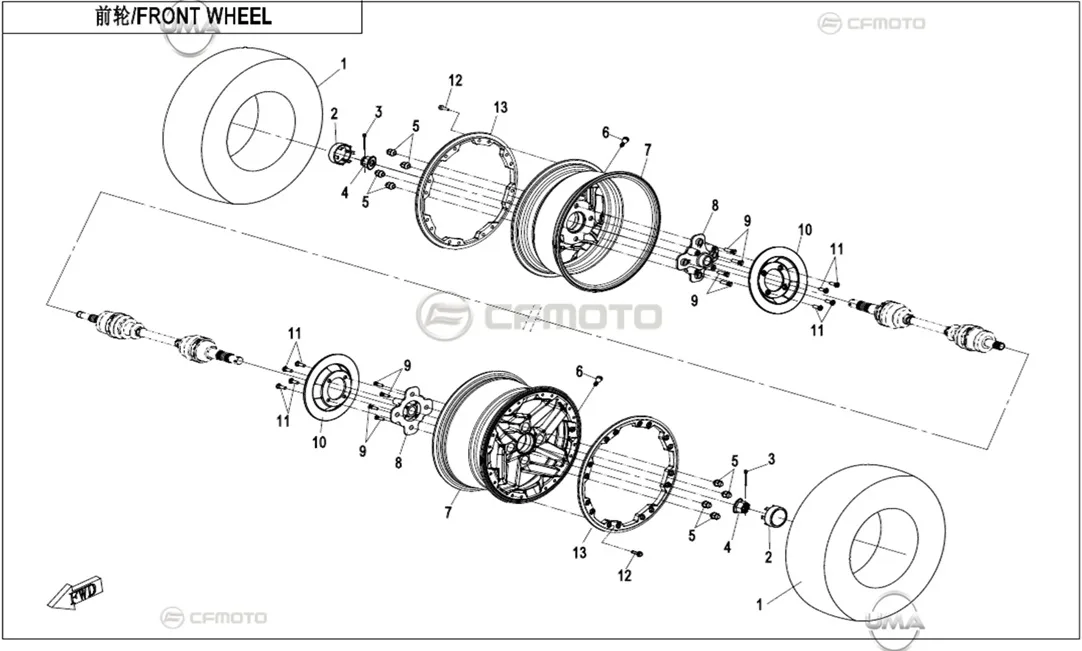 CF MOTO ZFORCE 950 SPORT 4 TEKER DEKOR KAPAGI (GRI)