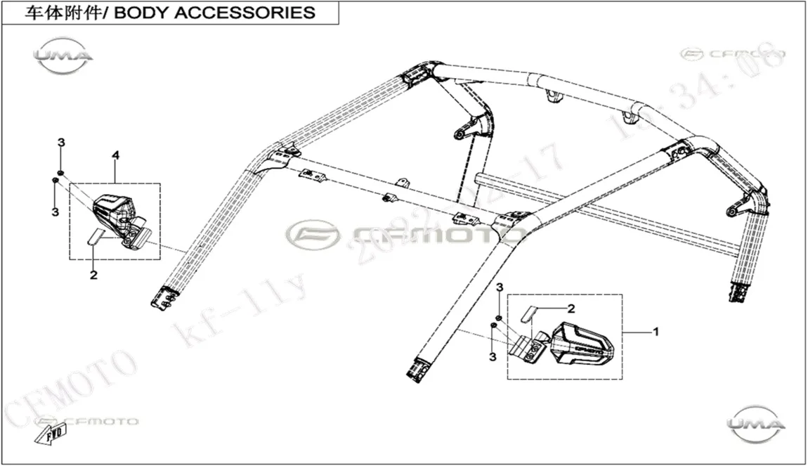 CF MOTO ZFORCE 950 SPORT 4 SAG AYNA