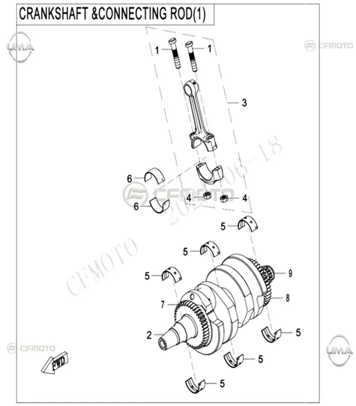 CFMOTO 650MT KRANK KOLU II 41.005~41.010