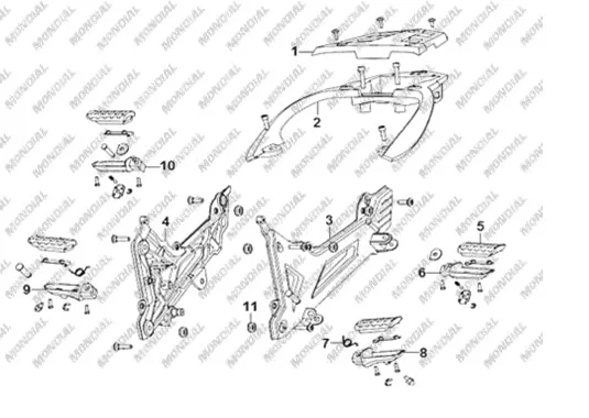 CFMOTO 650MT ON BASAMAK BRAKETI BAGLANTI LASTIGI