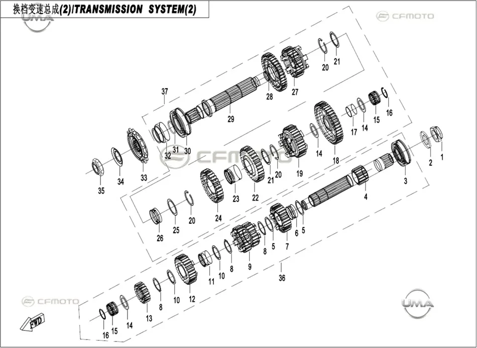 CF MOTO 450NK SANZUMAN MERKEZ DISLI GRUBU