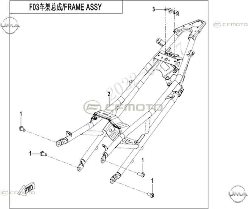 CF MOTO 450NK ARKA GOVDE