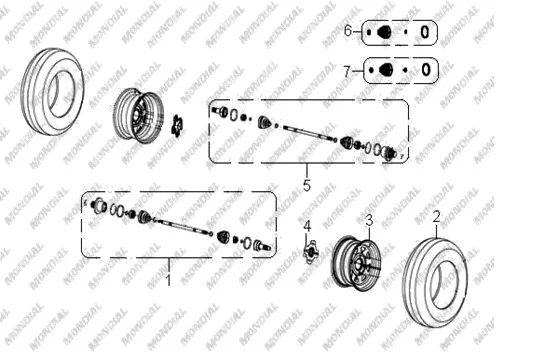 CFMOTO CF550 6L (AU) DIS LASTIK (25X10-12) (TUBELESS)