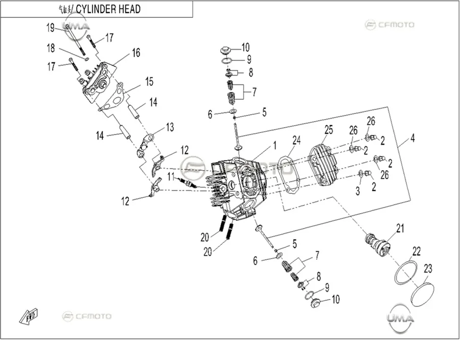 CFMOTO CF110AY10 KULBUTOR KAPAK CONTASI