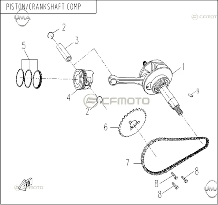 CFMOTO CF110AY10 PISTON
