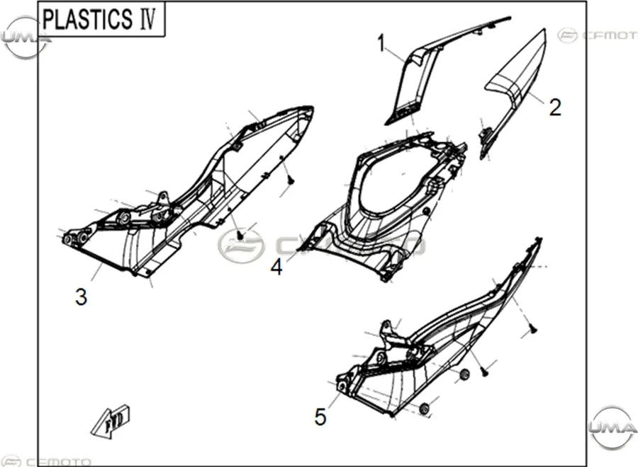 CF MOTO 450NK SELE ALTI YAN KARENAJ SAG ARKA (MAVI)