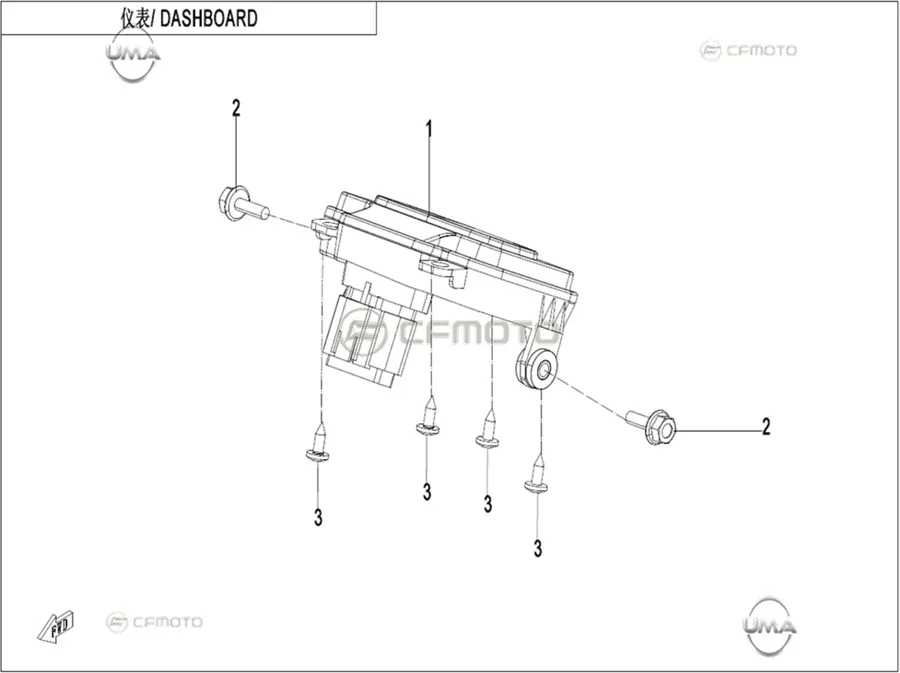 CFMOTO CF110AY10 GOSTERGE PANELI KOMPLE