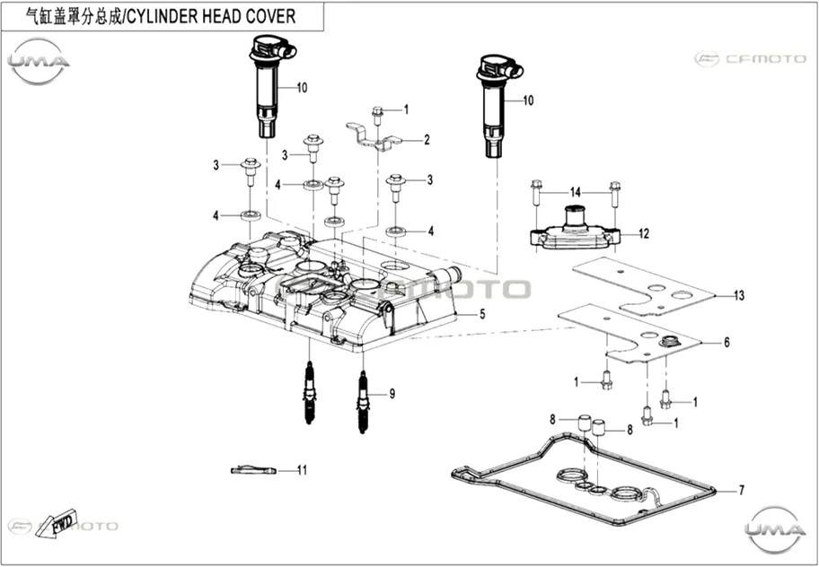 CFMOTO CF250DUAL (CF250GY-H) KULBUTOR KAPAK CIVATASI