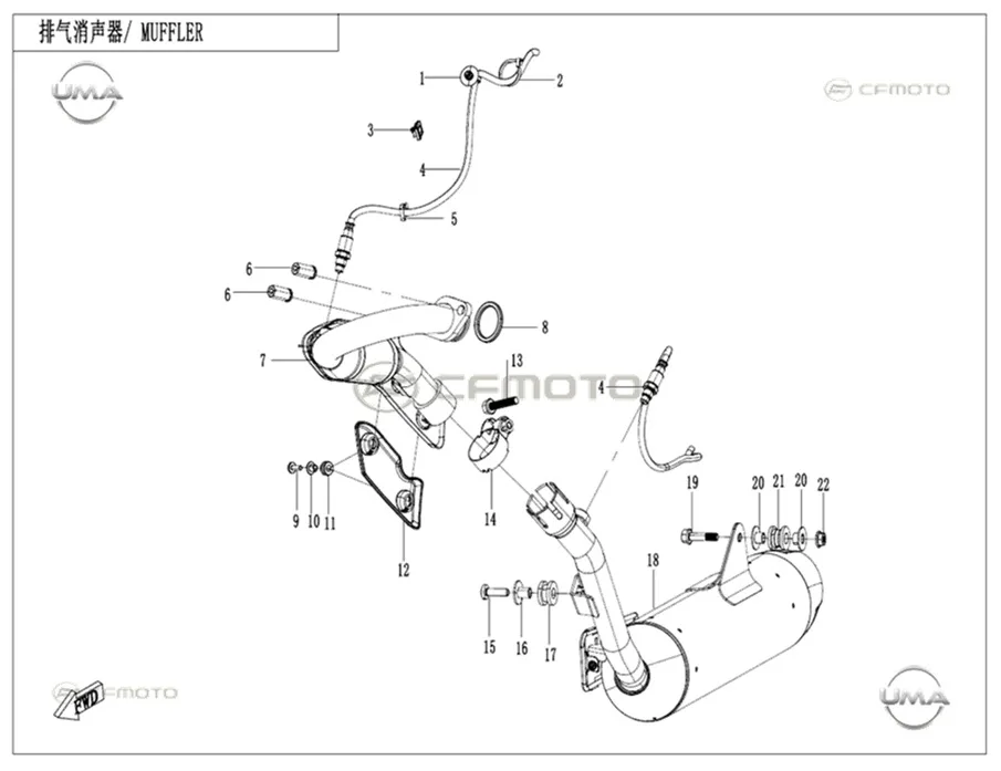 CFMOTO CF250DUAL (CF250GY-H) EGZOZ DEKOR KAPAGI ON