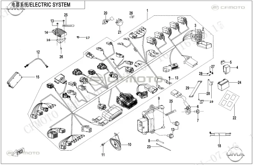 CFMOTO 250NK e5 ELEKTRIK TESISATI KOMPLE (2023)