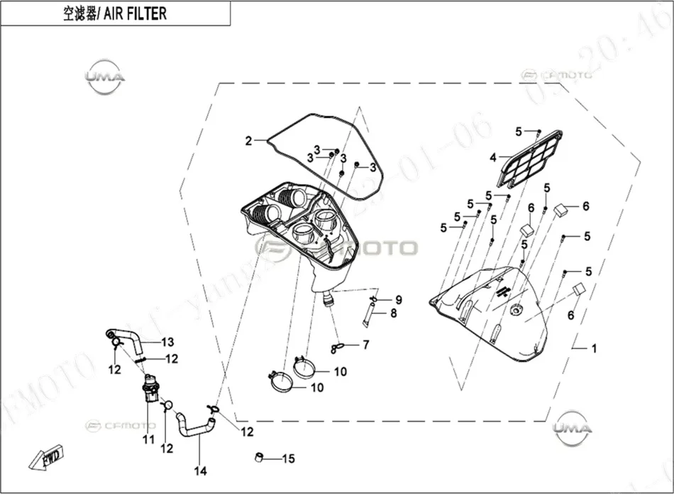 CFMOTO 650MT e5 HAVA FILTRESI SUNGERI (2022)