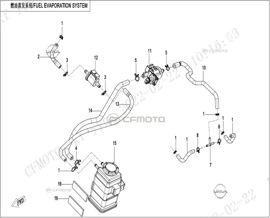 CFMOTO CF 450 SR (CF400-6F) HORTUM (ELK.KONTROL VALFI-UZUN)