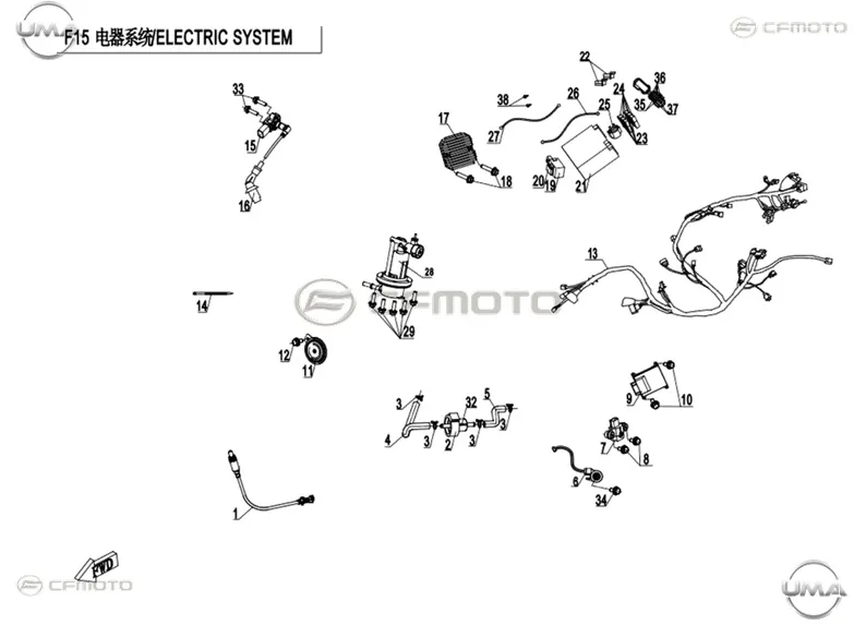 CFMOTO CF NK 150 (ABS) ELEKTRIK TESISATI KOMPLE (ABS)
