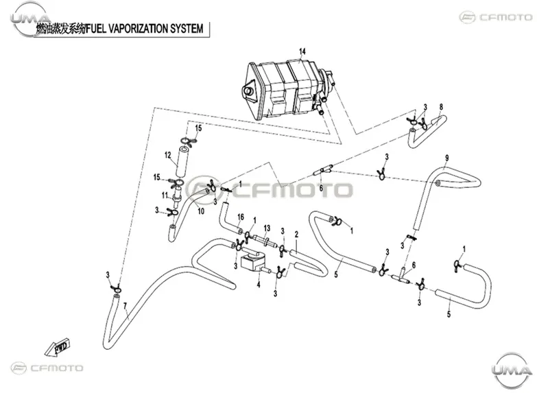 CFMOTO CF NK 400 BENZIN HORTUMU I