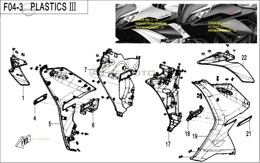 CFMOTO CF250SR (CF250-6CH) E5+ ON PANEL SAG UST (NEBULA SIYAH)