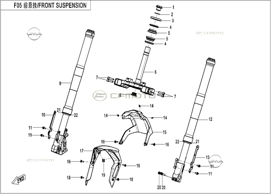 CFMOTO CF250SR (CF250-6CH) E5+ ON SAG AMORTISOR (SIYAH)