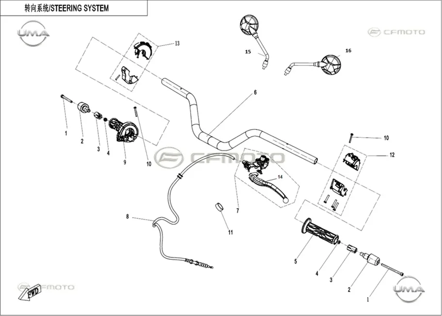 CFMOTO CF700CL-X HERITAGE (CF700-2D) E5 SOL ELCIK