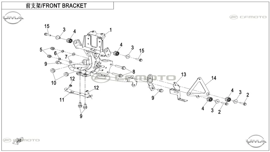 CFMOTO 450MT IKINCIL HAVA FILTRESI BAGLANTI BRAKETI