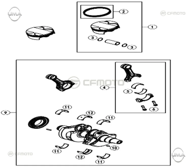 CFMOTO 800MT SPORT (CF800-5) E5 PISTON KOMPLE