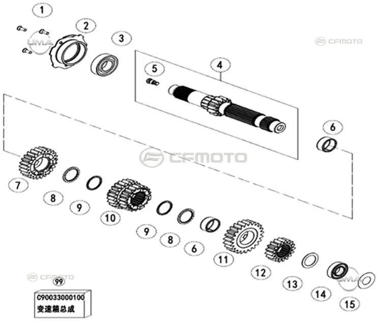 CFMOTO 800MT SPORT (CF800-5) E5 RULMAN 6022 (22X45X12)