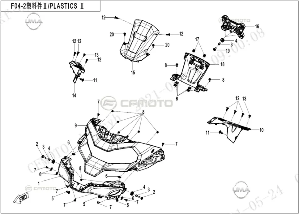 CFMOTO 800MT SPORT (CF800-5) E5 FAR MUHAFAZASI (GRI MERCURY)