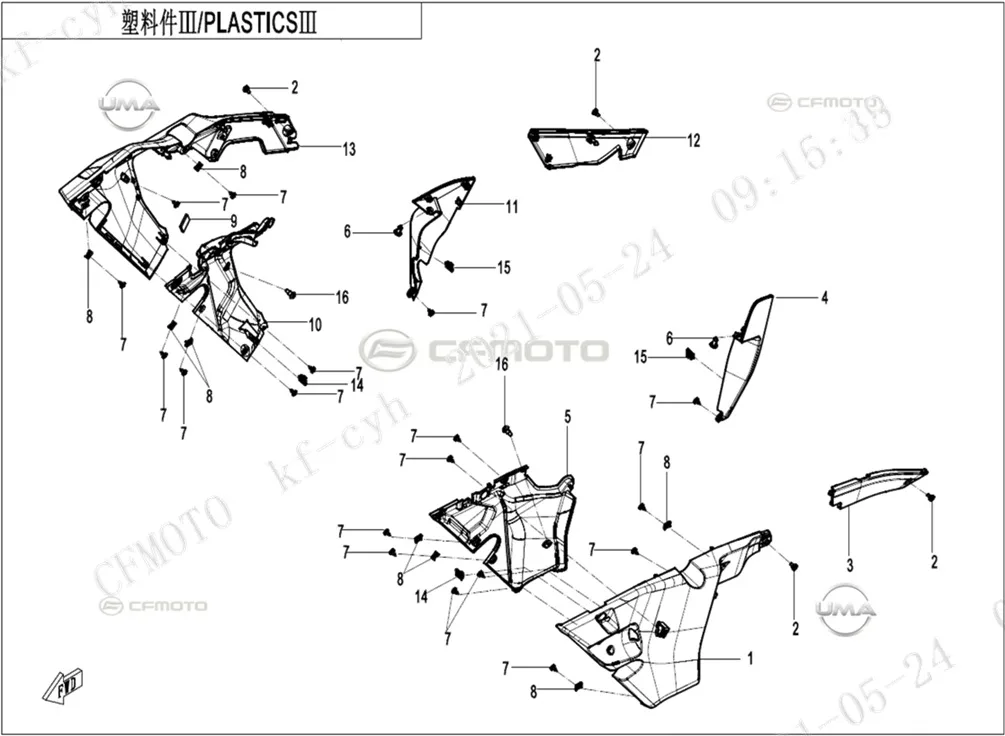 CFMOTO 800MT SPORT (CF800-5) E5 ON PANEL SAG