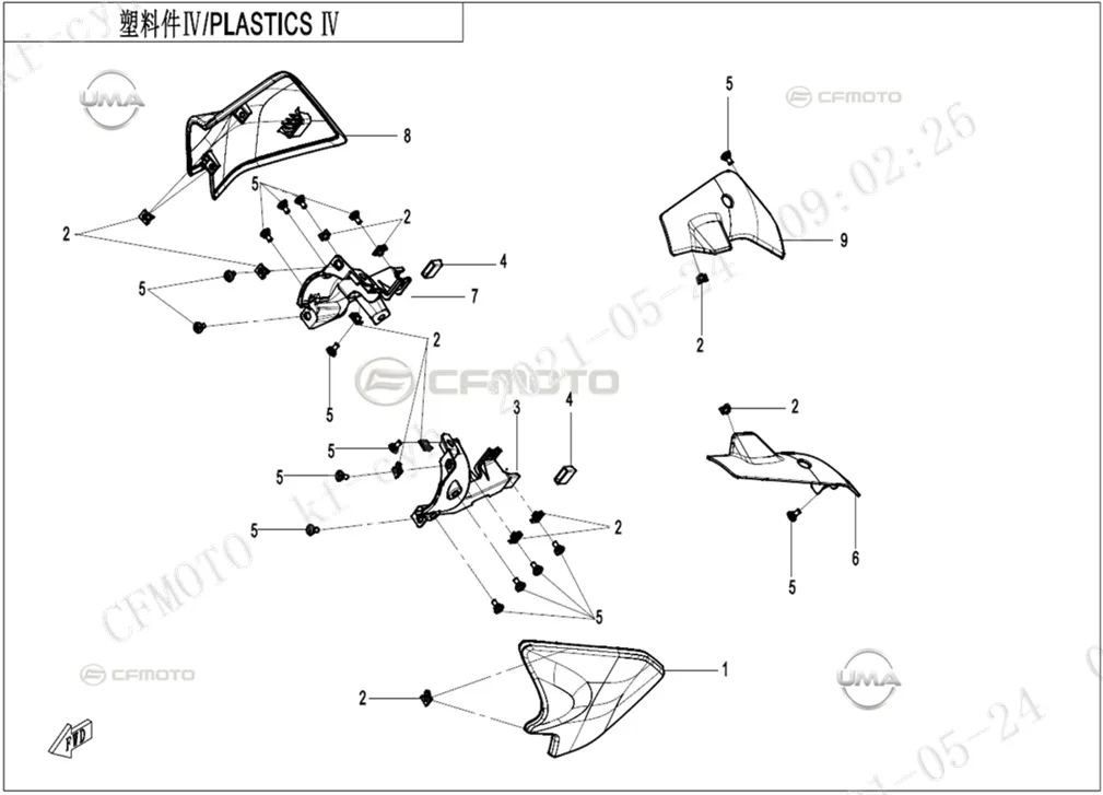 CFMOTO 800MT SPORT (CF800-5) E5 SIS LAMBASI BRAKETI SAG