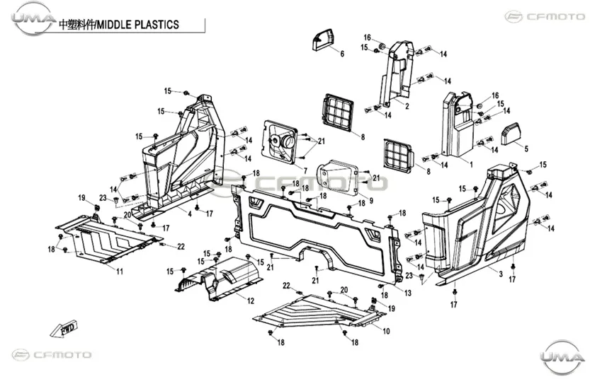 CFMOTO UFORCE 1000XL (CF1000UTR-5) (T1B) HAVA GIRIS FILTRESI