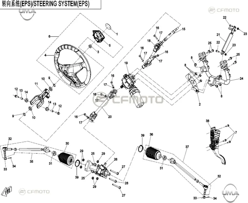 CFMOTO UFORCE 1000 (T1B) DIREKSIYON