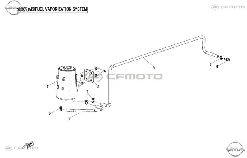 CFMOTO UFORCE 1000 (T1B) BENZIN HORTUMU II