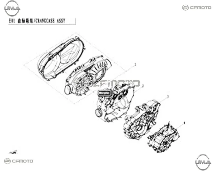 CFMOTO UFORCE 500 (T1B) VARYATOR GOVDESI KOMPLE