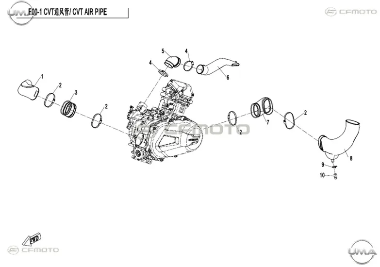 CFMOTO UFORCE 500 (T1B) FAN CIKIS ARA BOGAZI