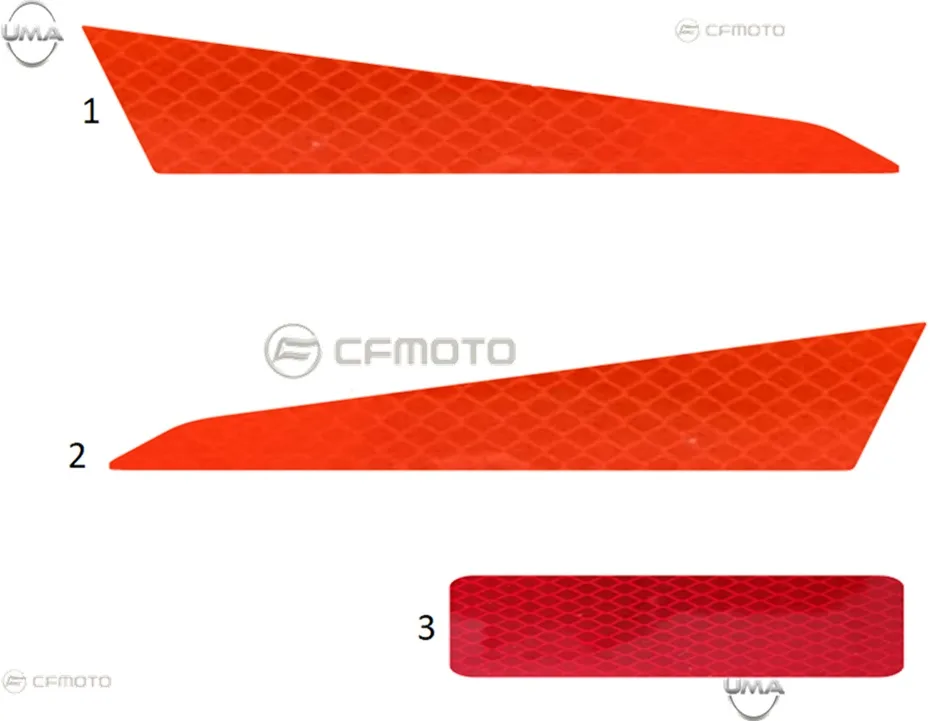 CFMOTO UFORCE 600 (CF600UTR) T1B_25 ETIKET (REFLEKTOR ARKA)
