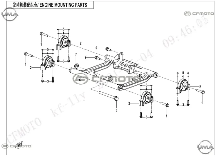 CFMOTO UFORCE 600 (T1B) MOTOR DESTEK