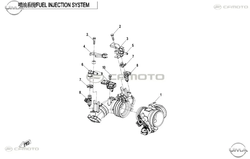 CFMOTO ZFORCE 1000 (T1B) KELEBEK VALF GOVDESI