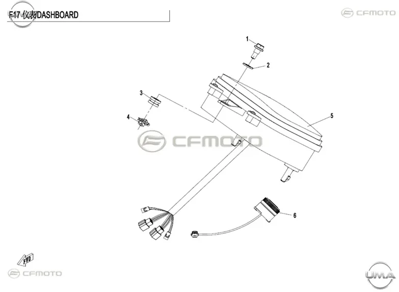 CFMOTO ZFORCE 1000 (T1B) GOSTERGE PANELI KOMPLE