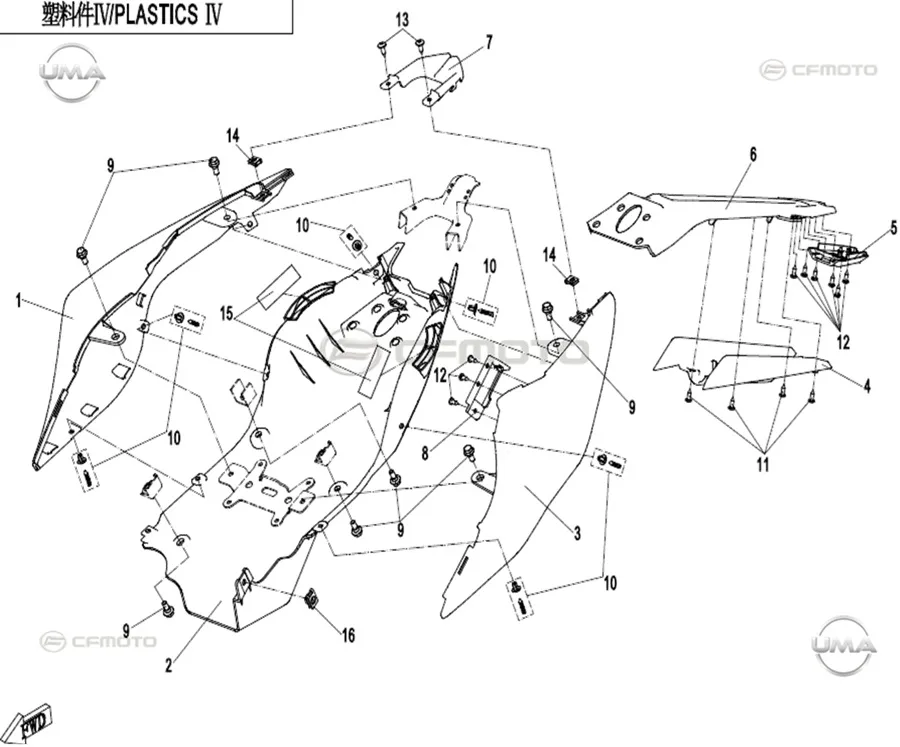 CF MOTO 650NK  SOL DEKORATIF KAPAK (2022)
