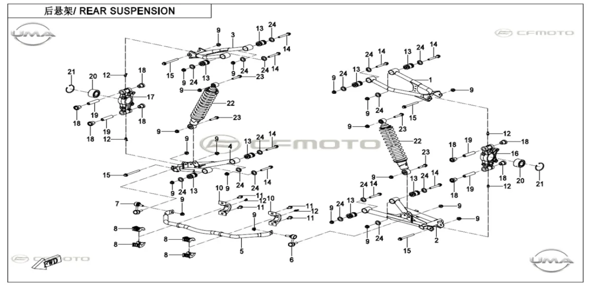 CFMOTO CF GOES TERROX 400L (CF400ATR-4L)(T3B) METAL BURC (AKSON)