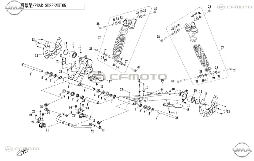 CFMOTO CF1000ATR (T3B) ARKA SALINCAK SOL (TURUNCU)