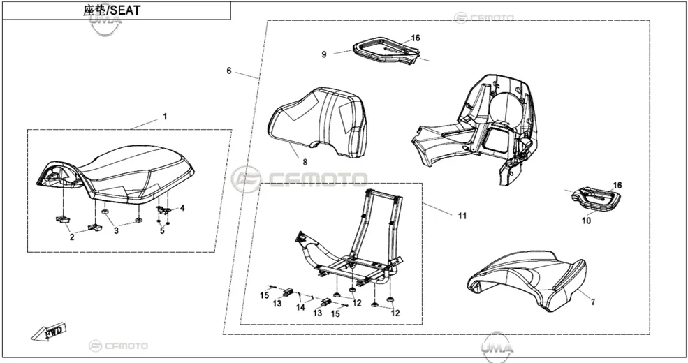 CFMOTO CF1000ATR (T3B) SELE KOMPLE (SIYAH)