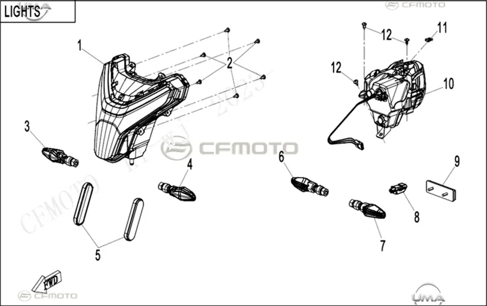 CF MOTO 450NK ON SAG SINYAL KOMPLE
