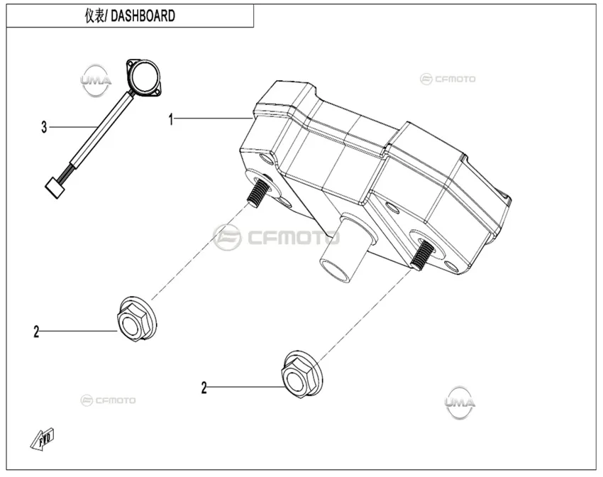 CFMOTO CF450ATR-3L (T3B) GOSTERGE PANELI KOMPLE (2022-23)
