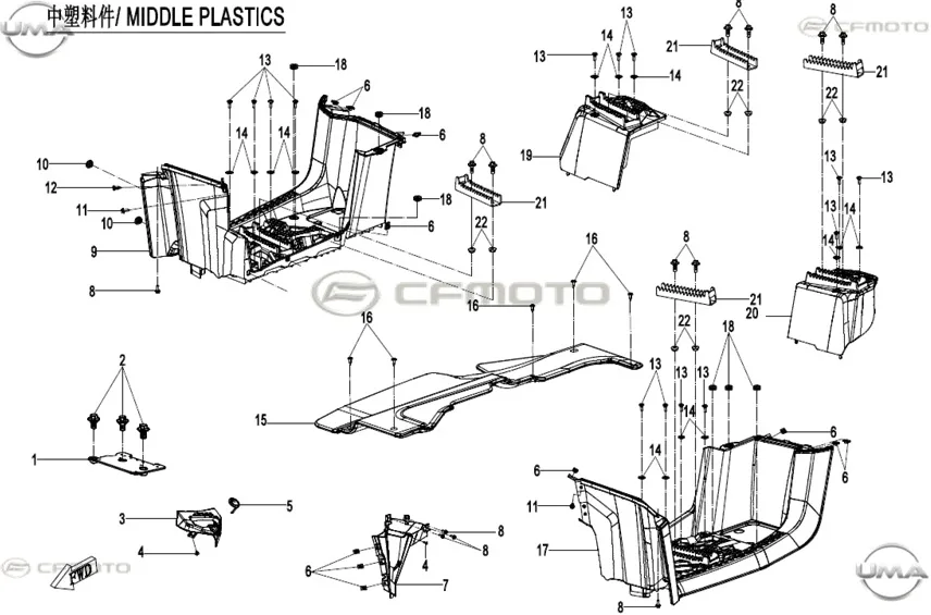 CFMOTO CF600ATR-2L (T3B) VITES KOLU KORUMA PLASTIGI