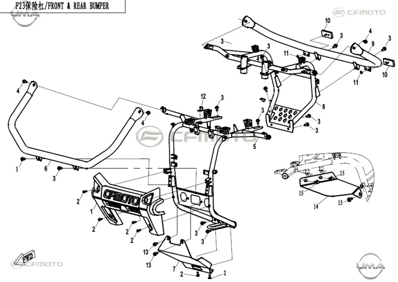 CFMOTO CF800ATR (T3) ON PANEL BAGLANTI BRAKETI